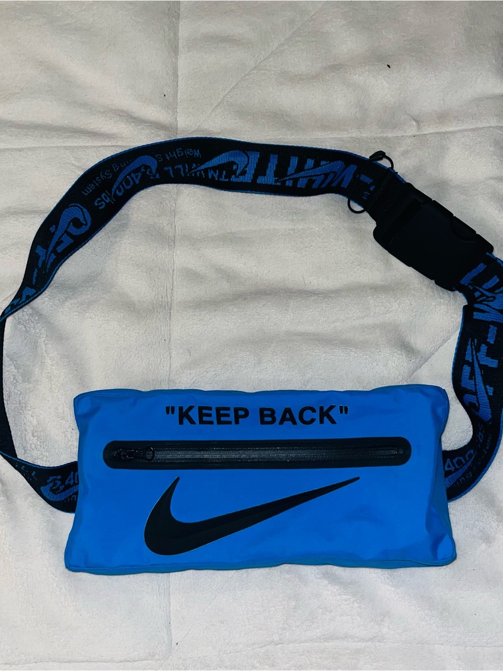 Nike x OFF-WHITE Virgil Abloh “KEEP BACK” Blue Fanny Pack Bag
